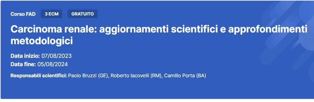 FAD gratuito "Carcinoma renale"