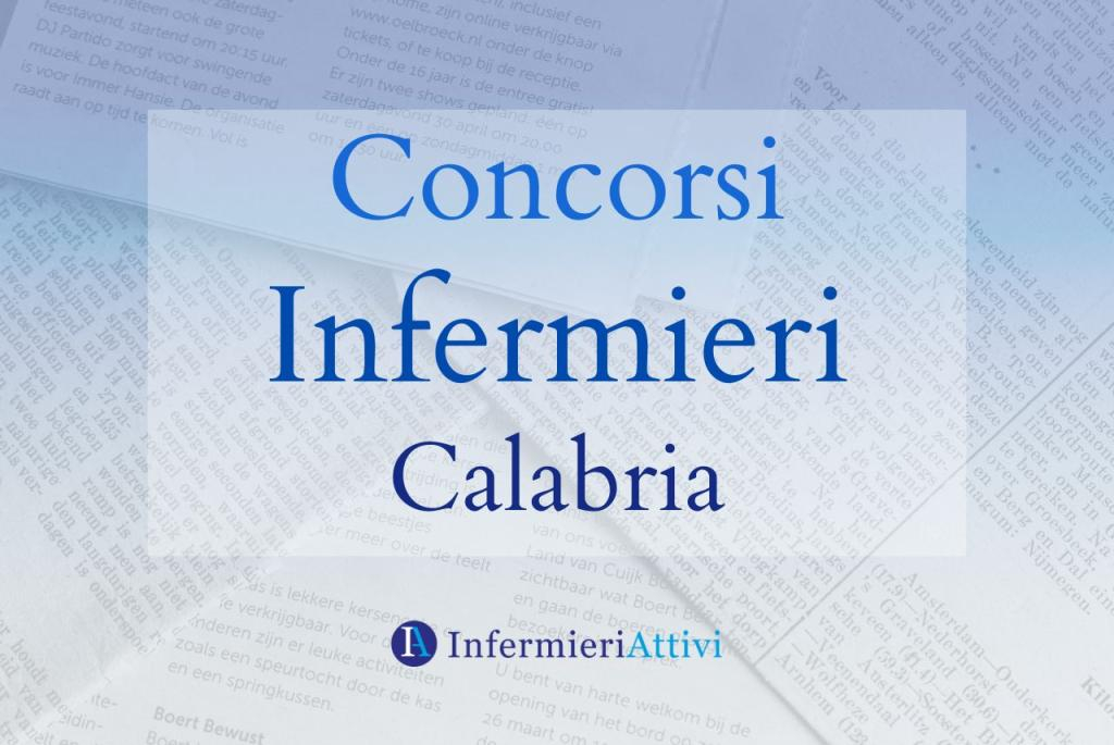 Concorsi infermieri Calabria