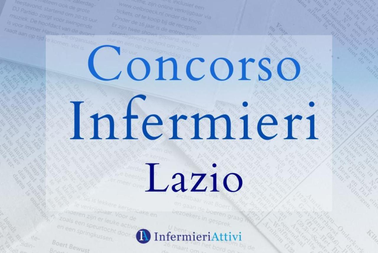 Concorsi infermieri Lazio