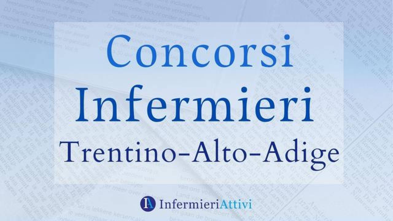 Concorsi infermieri Trentino
