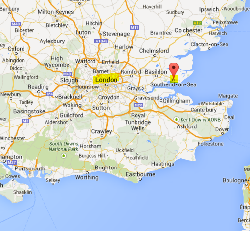 Southend Essex map