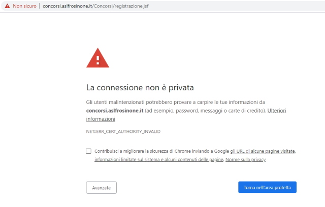 avviso frosinone certificato