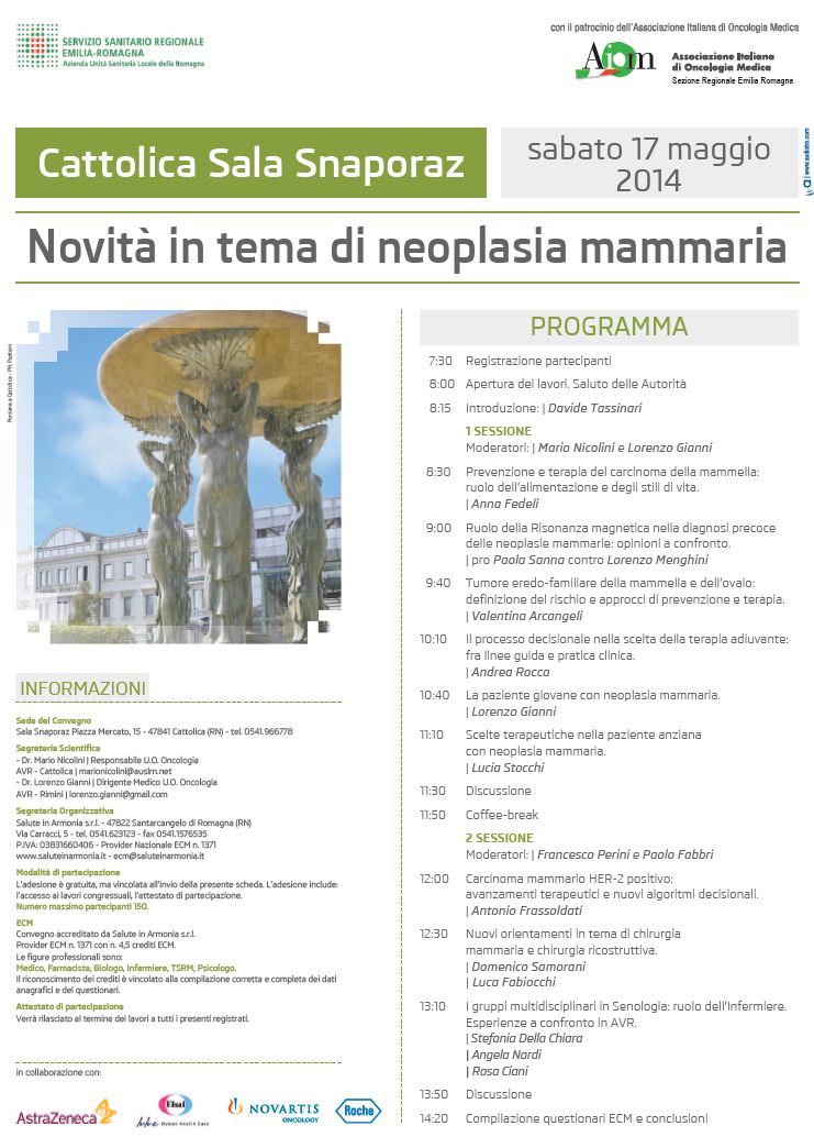 programma convegno neoplasia mammaria