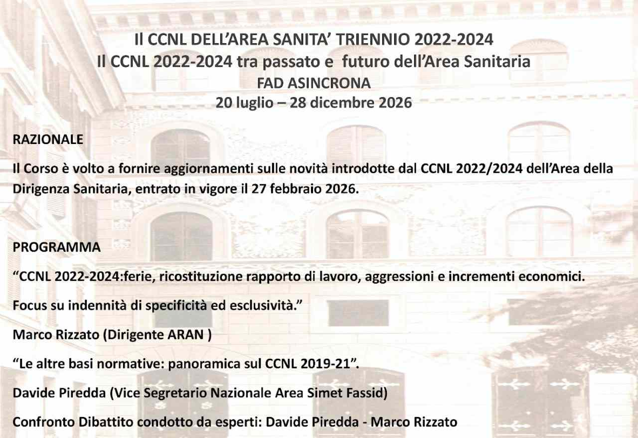 Corso FAD CCNL Sanità
