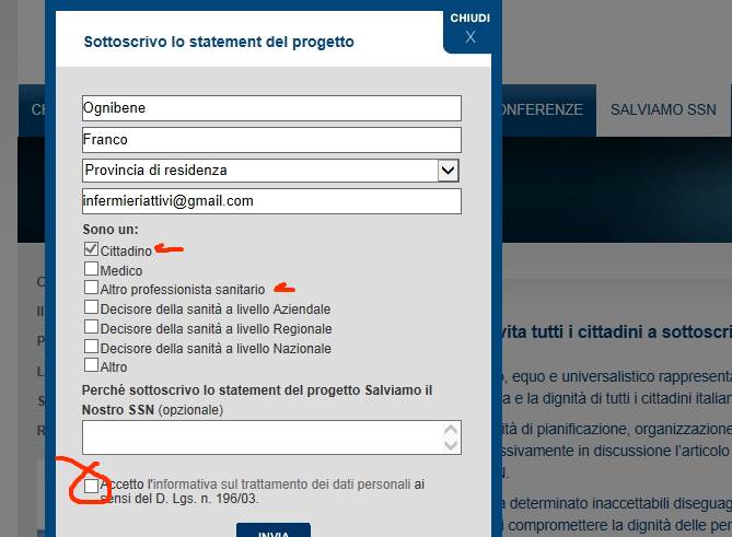 iscrizione gimbe GIMBE salviamo ssn