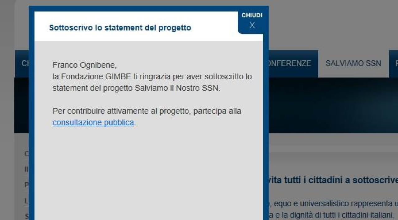 iscrizione gimbe GIMBE salviamo ssn