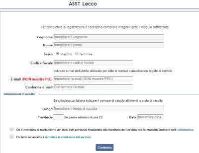 oss iscrizione asst lecco concorso