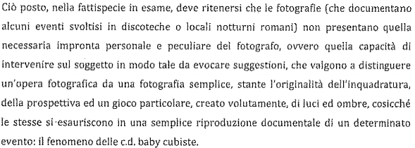 sentenza foto semplice